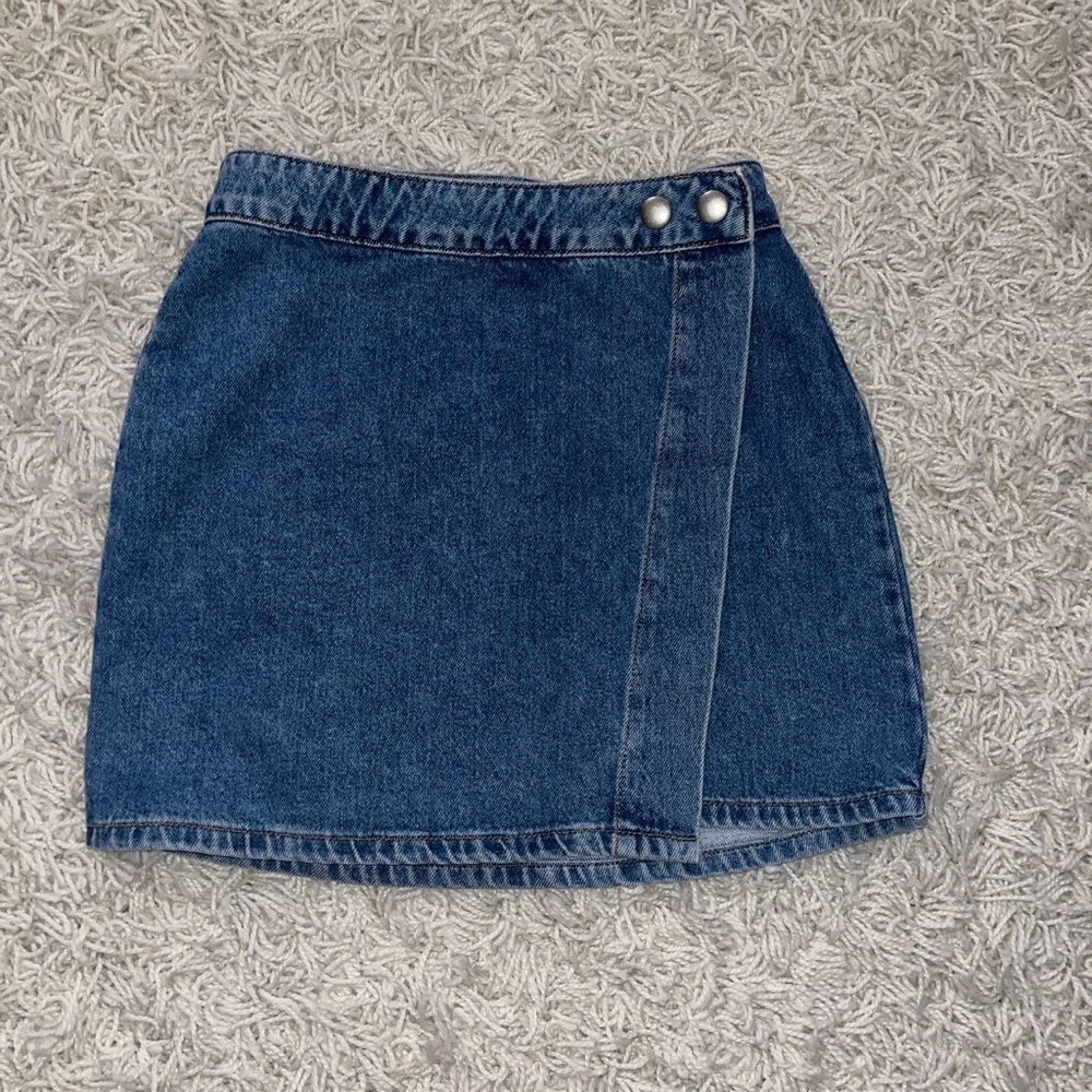 Asymmetrical Denim Mini Skirt ♥️